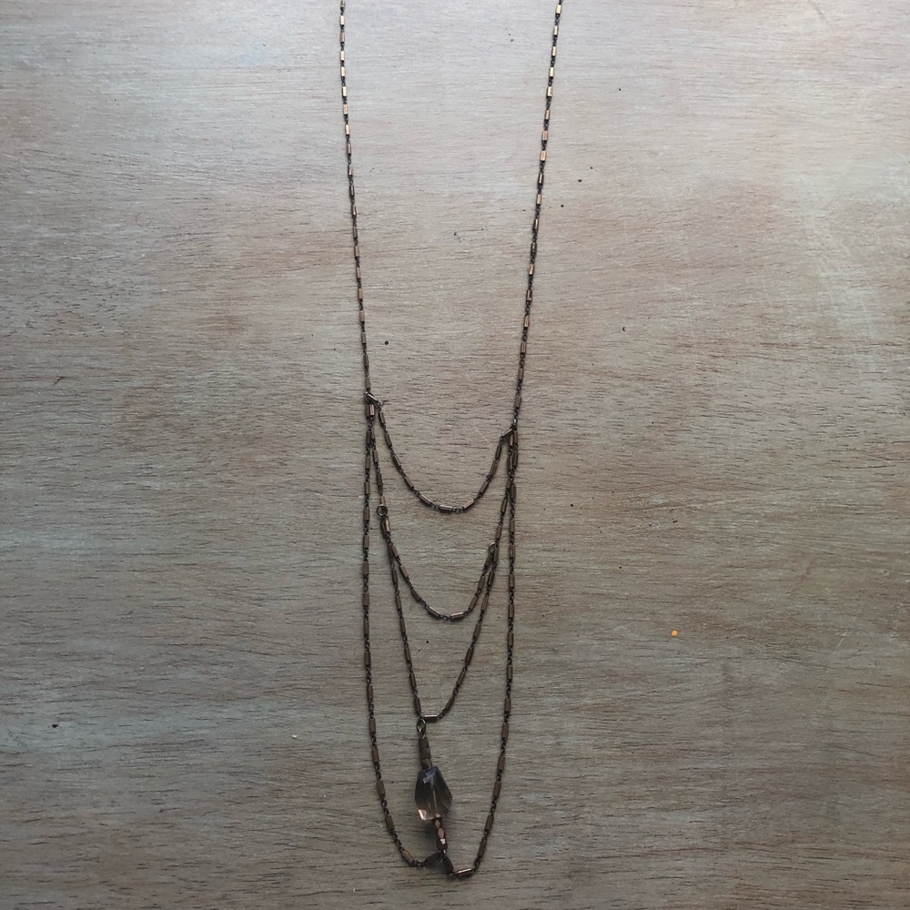 Bronze stone necklace